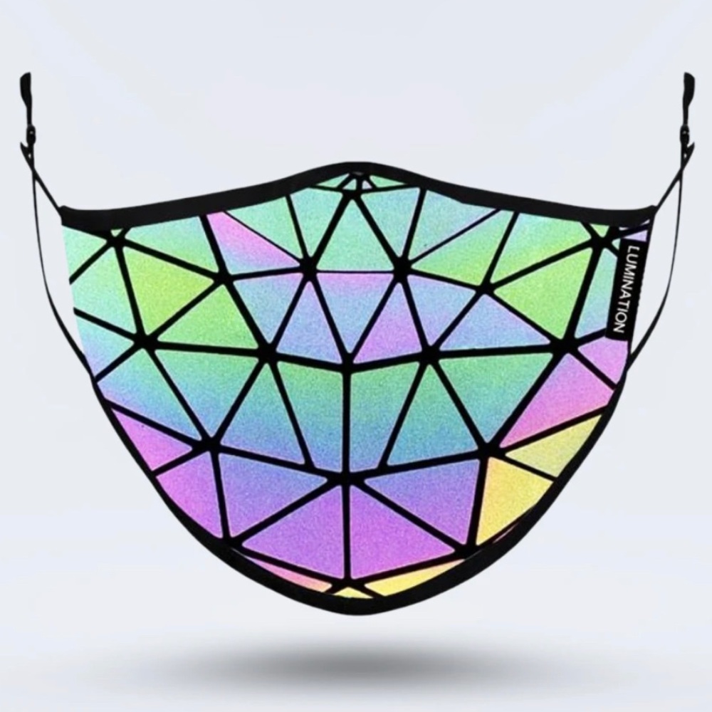 NWT LUMINATION holographic face mask